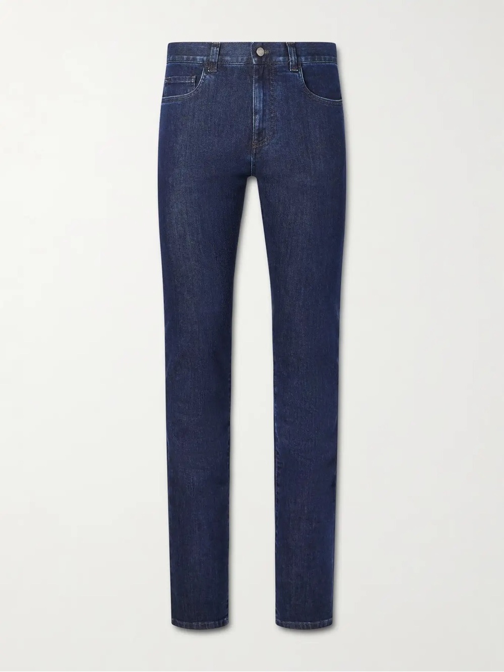 CANALI Navy Slim Straight Jeans w/very soft denim, cotton & cashmere blend